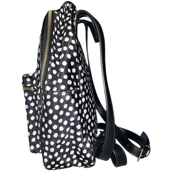 Kate Spade Wilson Road Polka Dot Black & White Nylon Mini Backpack - Picture 2 of 10